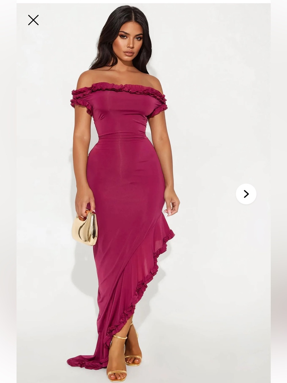 NWT Fashion Nova Andrea Ruffle Maxi